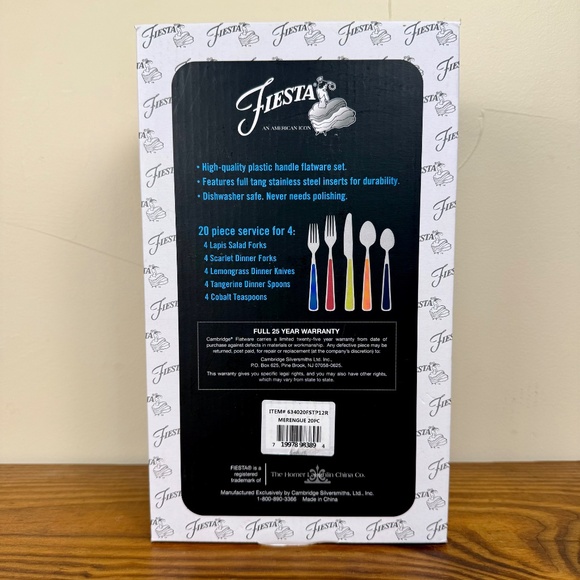 Fiesta Merengue Flatware Set – 20 Piece Colorful Service for 4 - Picture 9 of 14